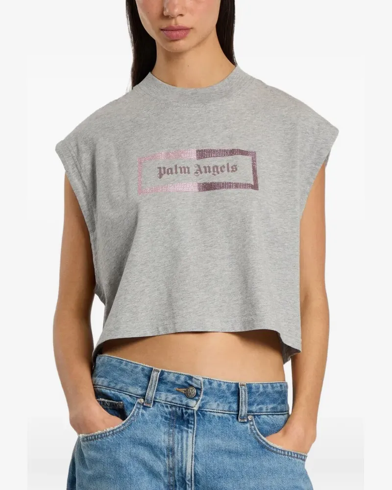 Palm Angels Tanktop mit Nieten - Grau Grau