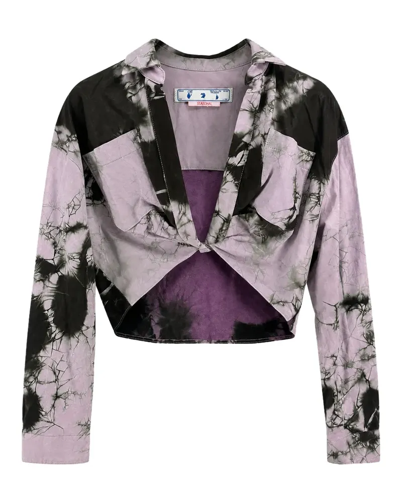 OFF-WHITE tie-dye twist-front blouse - Violett Violett