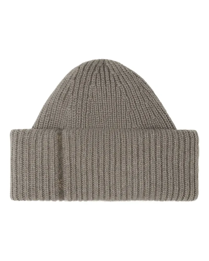 Fabiana Filippi Gerippte Beanie - Grau Grau