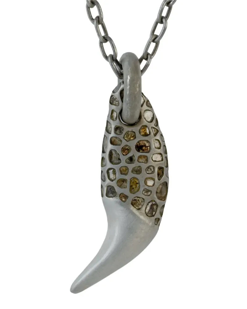 Parts Of Four Bear Tooth Pavé-Halskette - Silber Silber