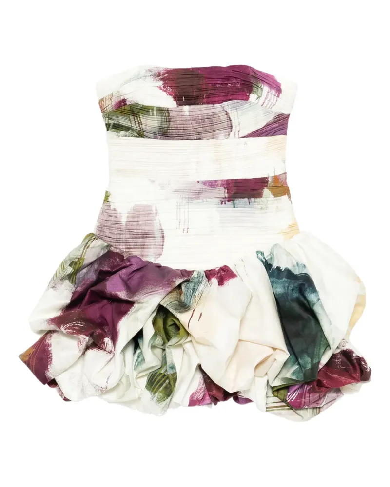 Aje. Violette bubble-hem mini dress - Weiß Weiß