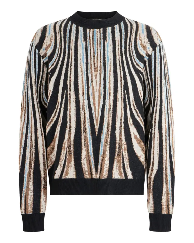 Roberto Cavalli Pullover mit Tiger-Print - Schwarz Schwarz