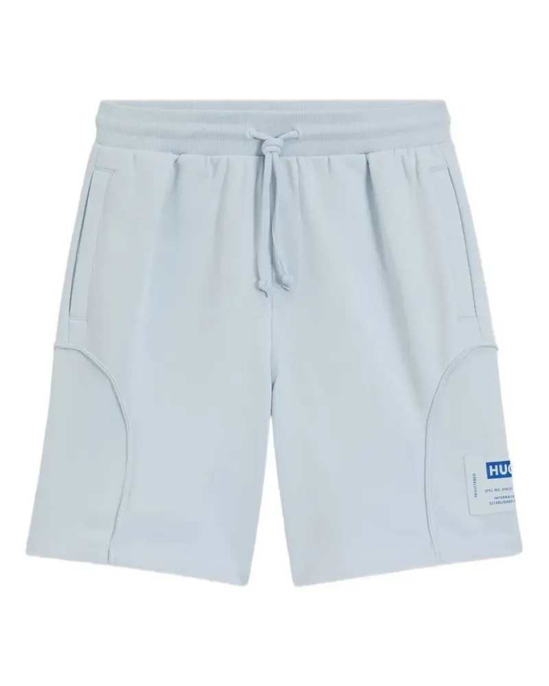 HUGO BOSS Shorts mit Logo-Patch - Blau Blau