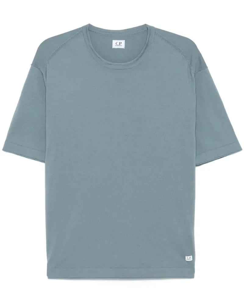 C.P. Company Fein gestricktes T-Shirt - Blau Blau