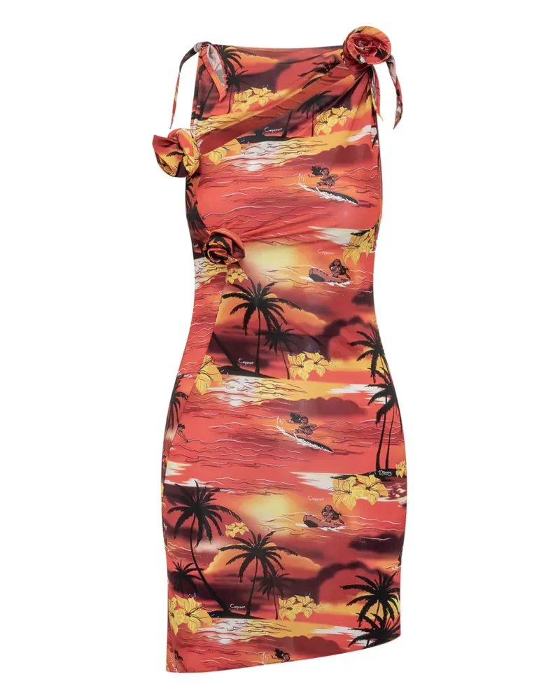 COPERNI x Disney Kleid mit tropischem Print - Orange Orange