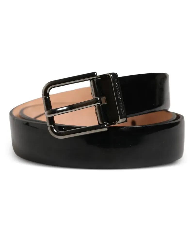 Dolce & Gabbana Schnallengürtel aus Leder - Schwarz Schwarz
