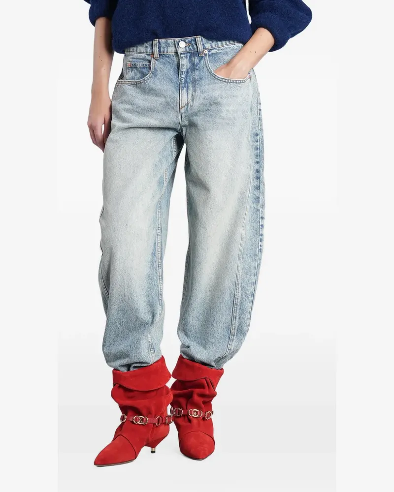Isabel Marant acid-wash barrel-leg jeans - Blau Blau