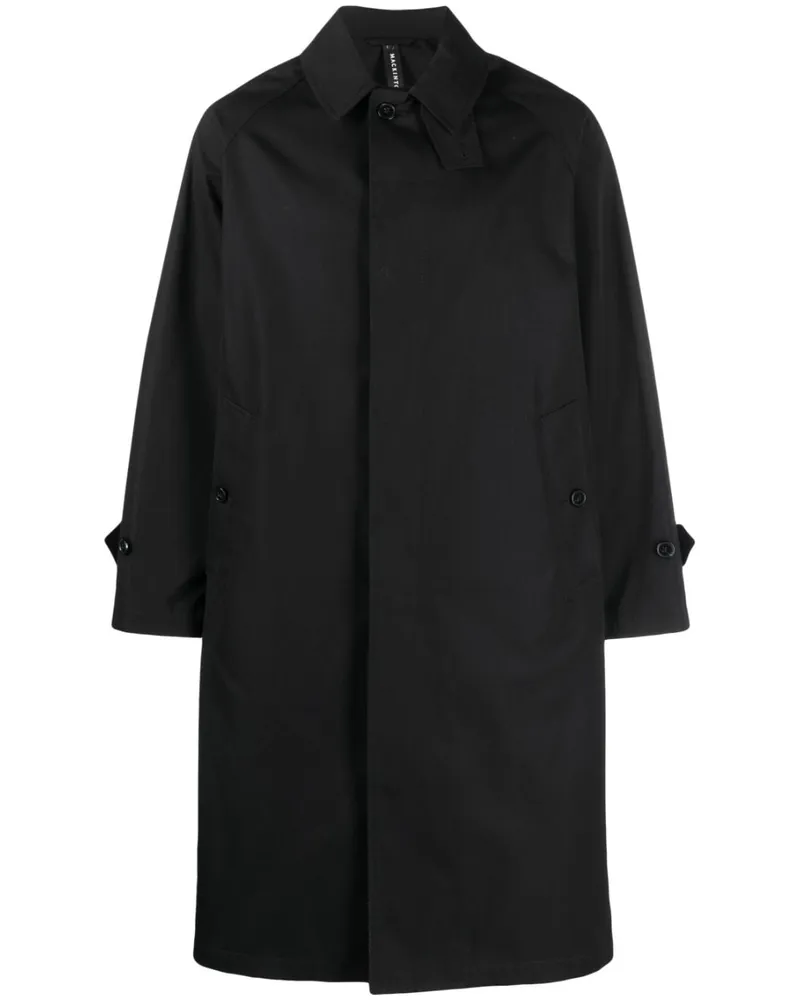 MACKINTOSH Geknöpfter Trenchcoat Schwarz