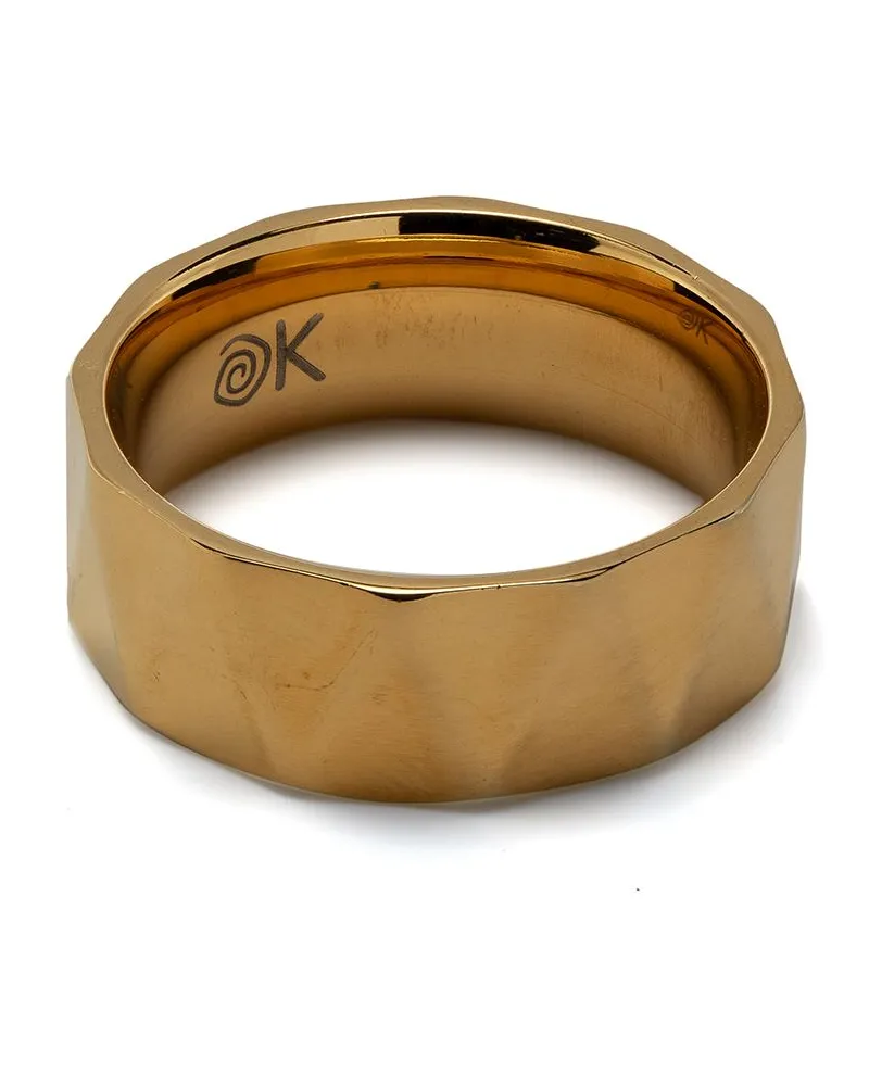 Nialaya Breiter Ring mit kantiger Form - Gold Gold