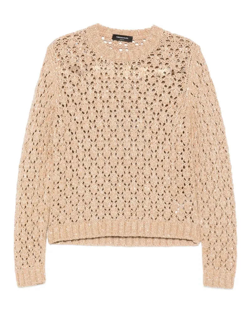 Fabiana Filippi Pullover mit Lochmuster - Nude Nude