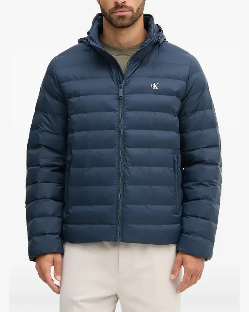 Calvin Klein padded hooded jacket - Blau Blau