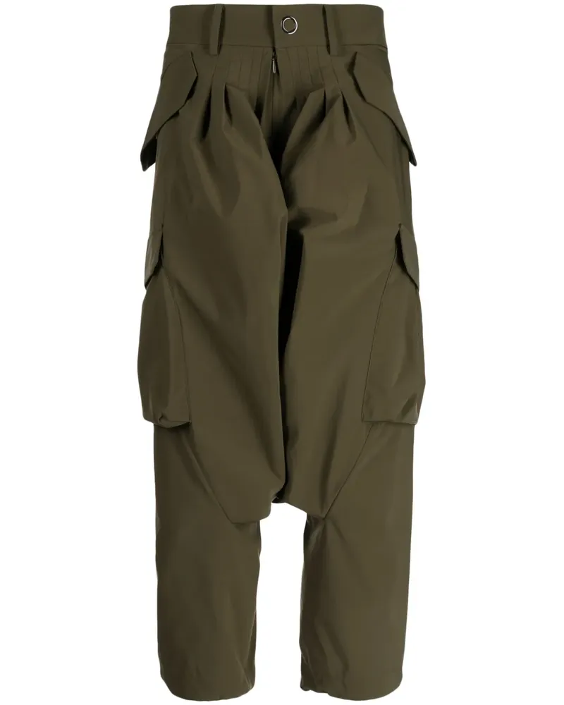 Fumito Ganryu Cargohose im Baggy-Style - Grün Grün