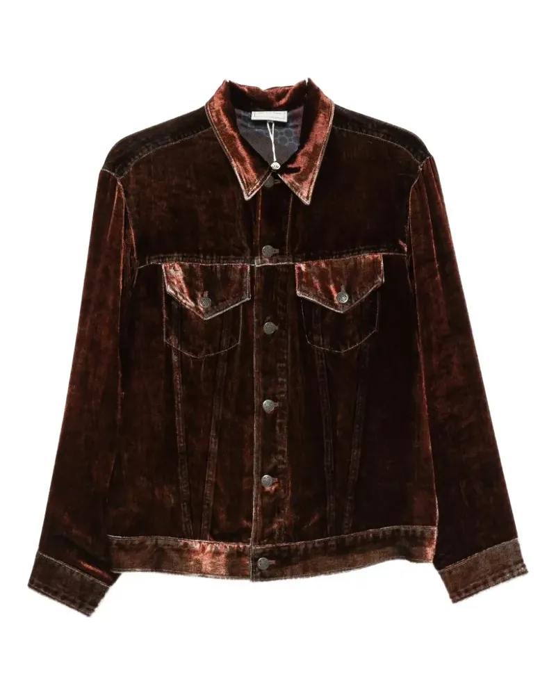 Pierre-Louis Mascia Kandox Oversized-Jacke mit Samteffekt - Braun Braun