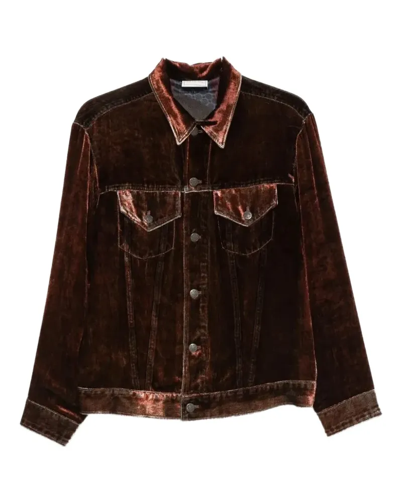 Pierre-Louis Mascia Kandox Jeansjacke mit Samteffekt - Braun Braun