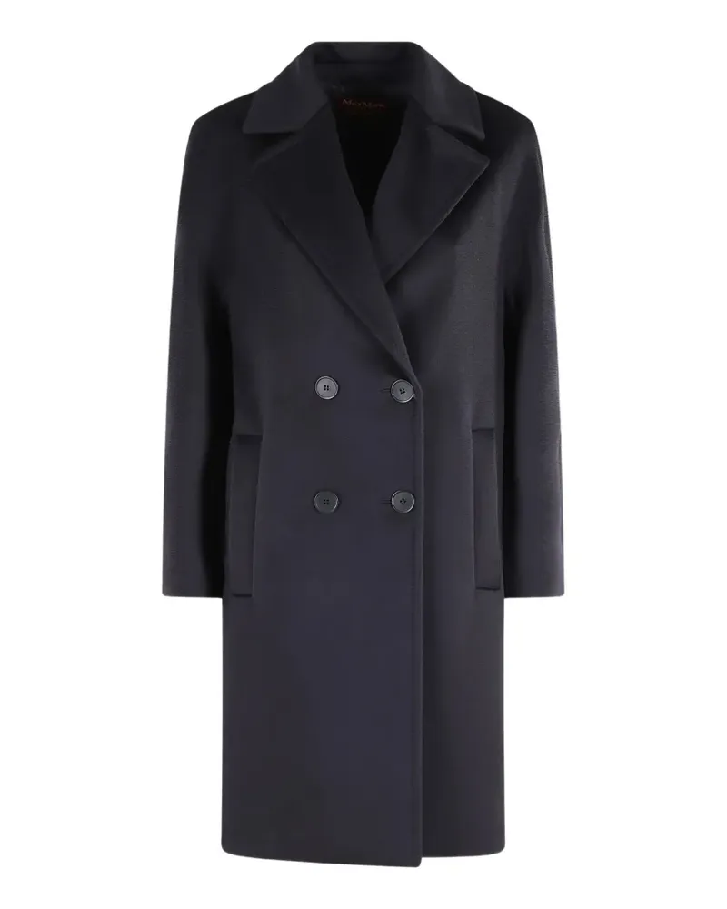 Max Mara Doppelreihiger Mantel - Blau Blau
