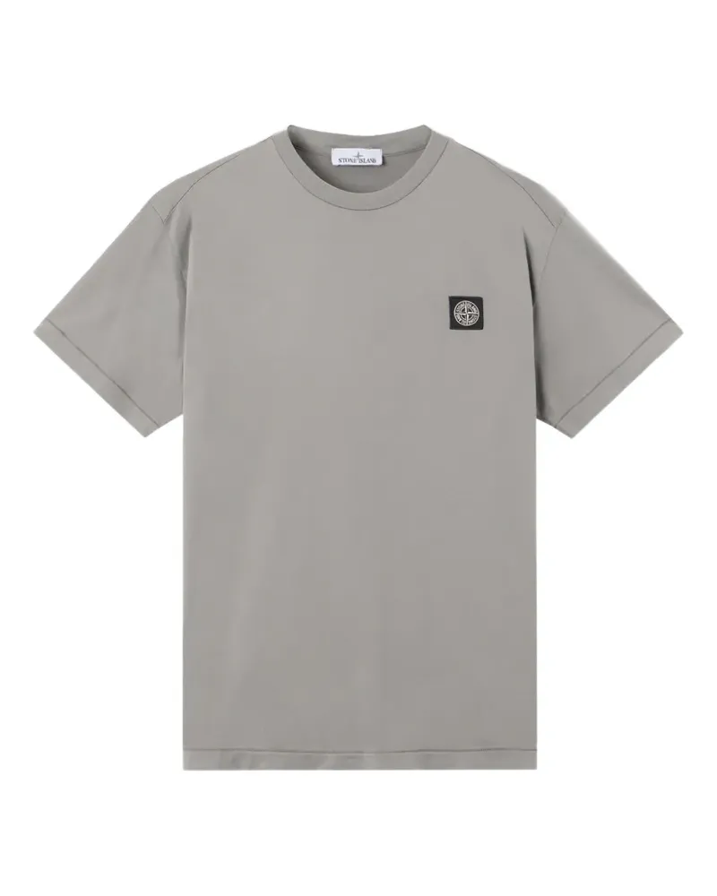 Stone Island T-Shirt mit Patch - Grau Grau