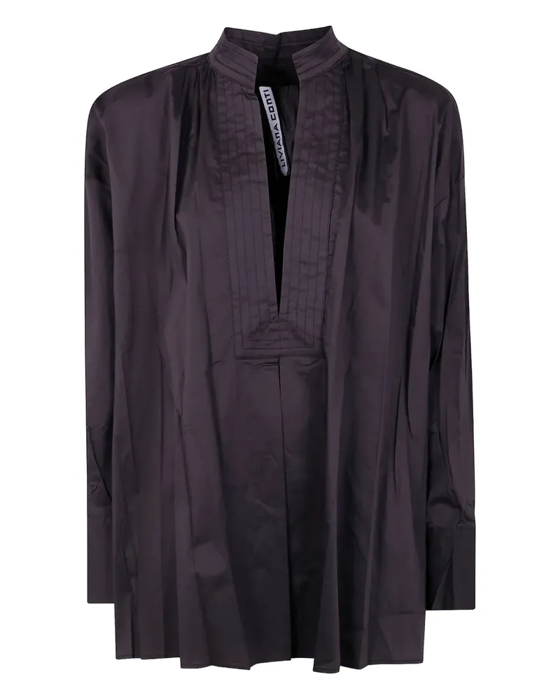 Liviana Conti Bluse mit V-Ausschnitt - Braun Braun