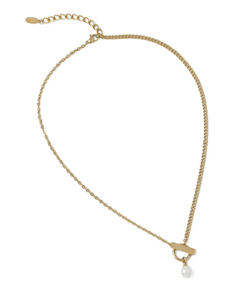 Karl Lagerfeld faux-pearl pendant necklace - Gold Gold