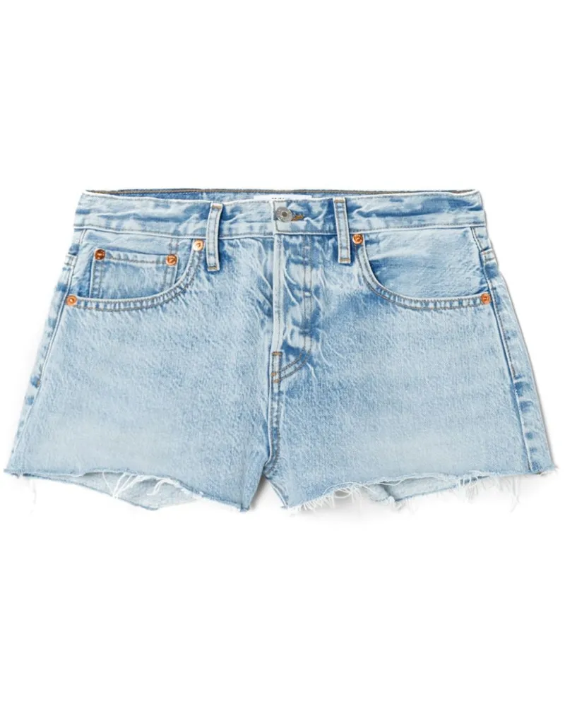 RE/DONE Halbhohe Jeans-Shorts Blau