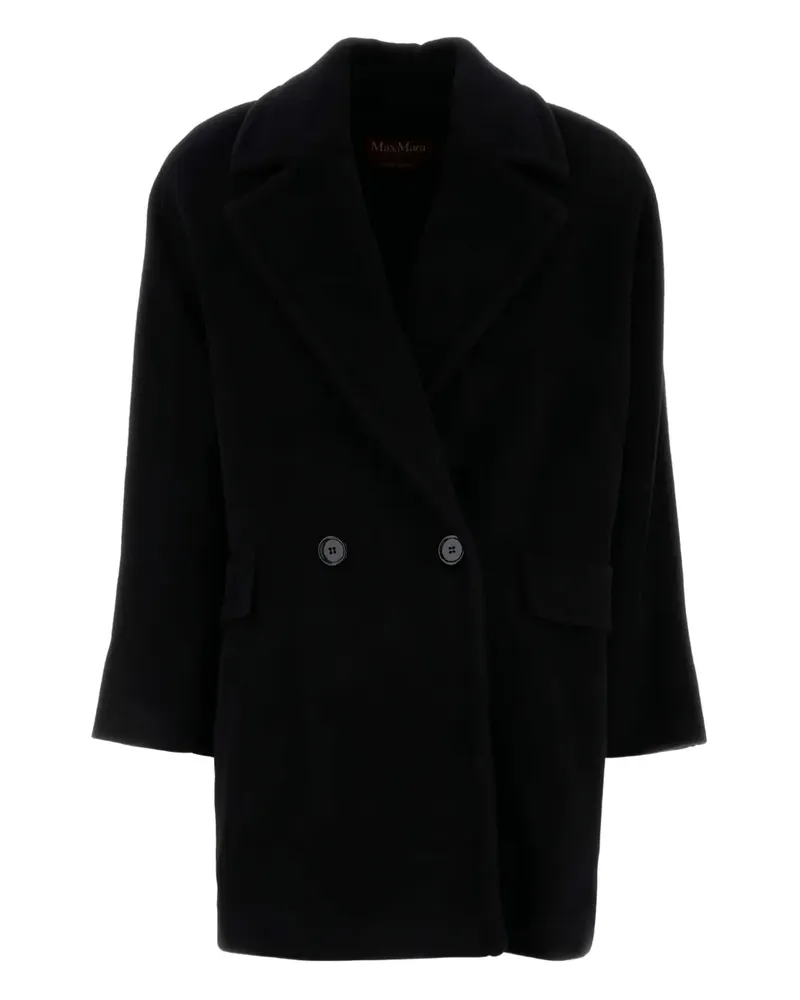 Max Mara Doppelreihiger Mantel - Schwarz Schwarz
