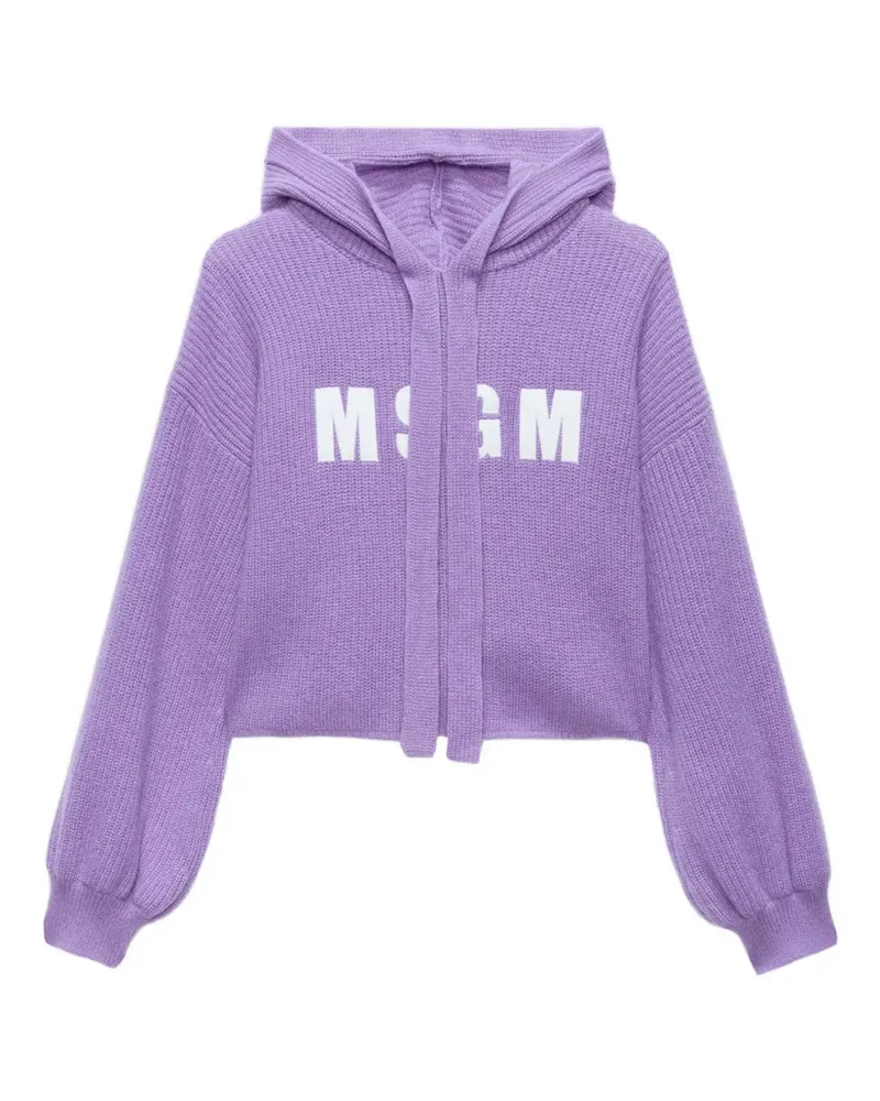 MSGM Hoodie mit Ballonärmeln - Violett Violett