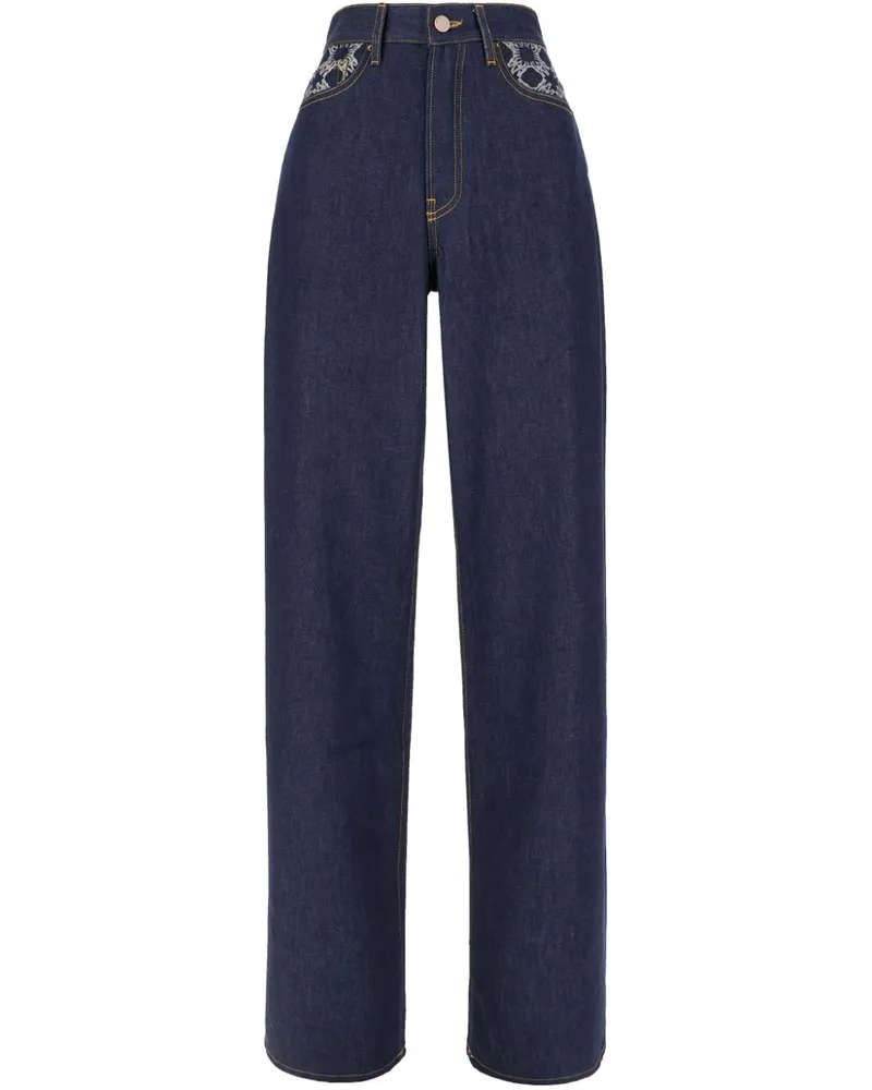 Amiri Gerade Jeans mit Monogramm - Blau Blau
