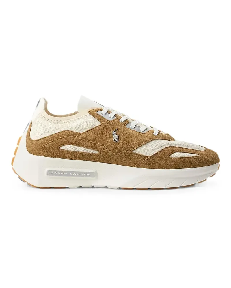 Ralph Lauren Boerum suede-panelled sneakers - Nude Nude