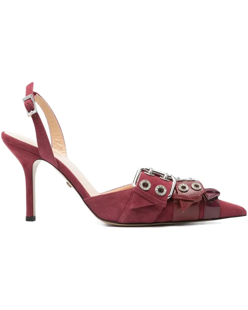 Mach & Mach 100mm buckle-detail eyelet pumps - Rot Rot