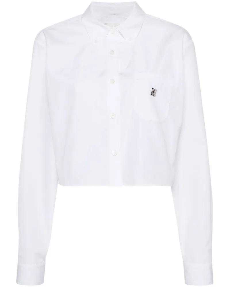 Givenchy Hemd mit Logo-Schild - Weiß Weiß