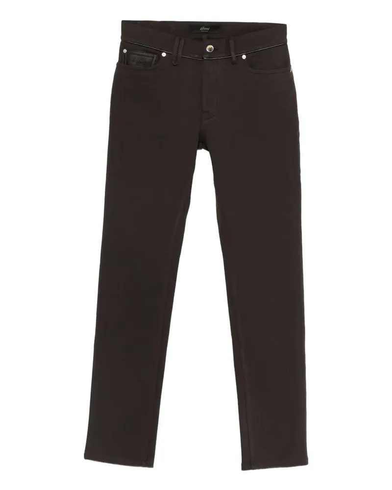 Brioni Hose im Five-Pocket-Design - Braun Braun
