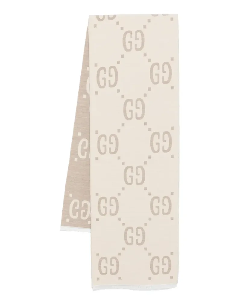 Gucci GG jacquard wool silk scarf - 9279 WHITE 9279