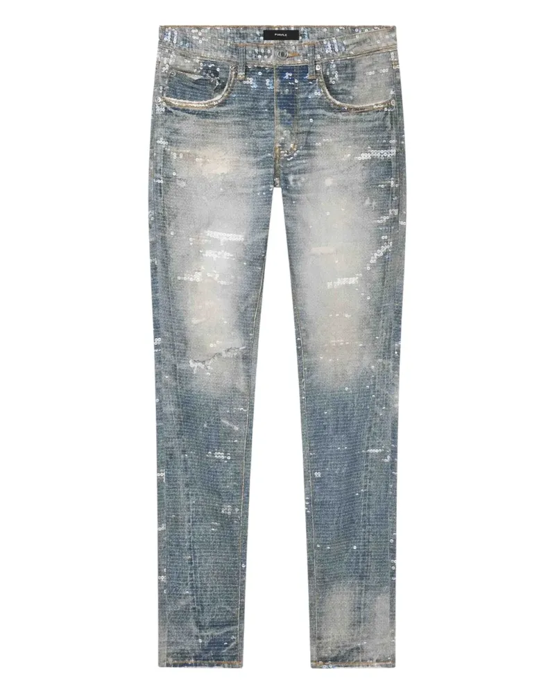 PURPLE BRAND sequin jeans - Blau Blau