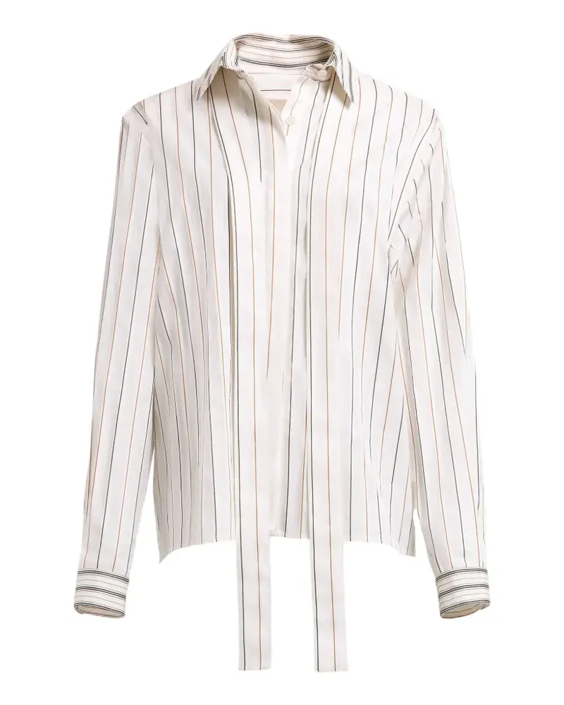 Elie Saab Gestreiftes Hemd - Weiß Weiß