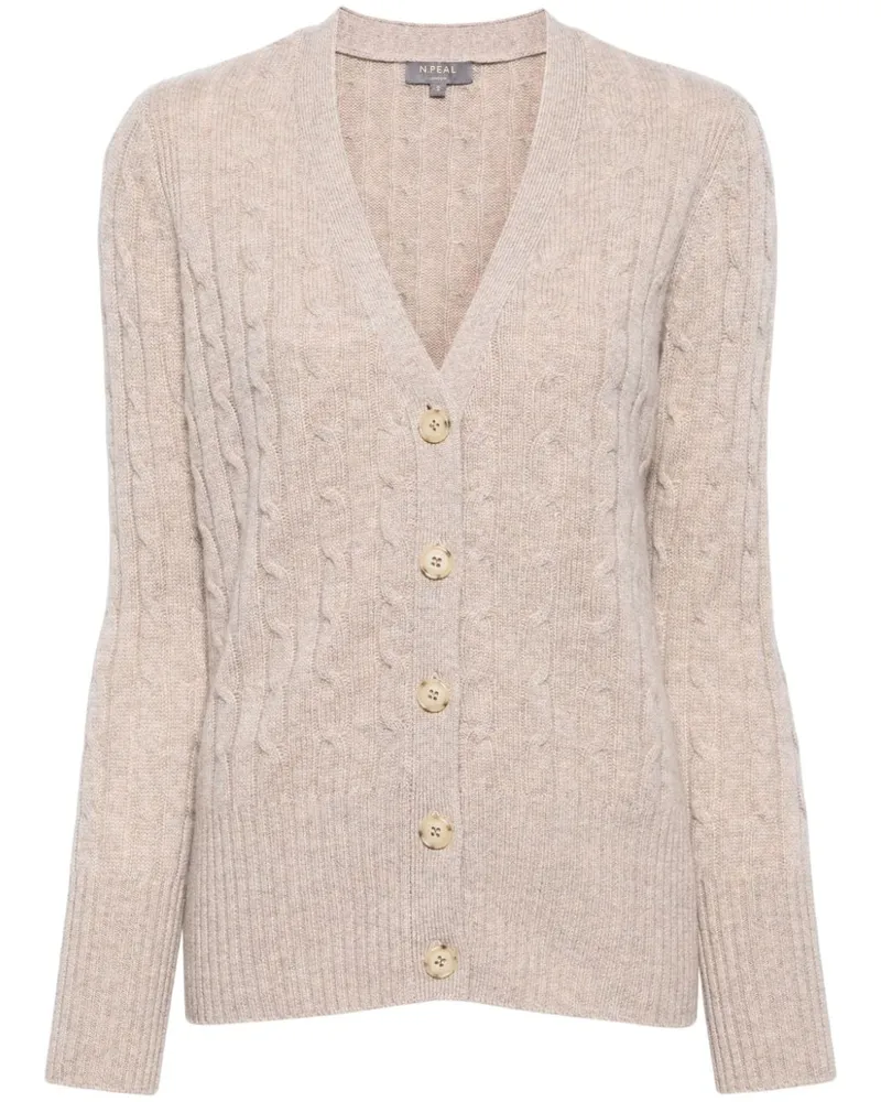 N.Peal Clara Kaschmir-Cardigan - Braun Braun