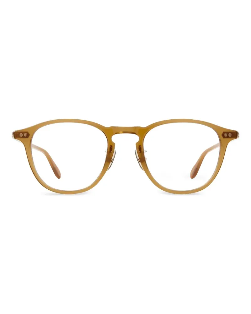Garrett Leight Hampton J Brille mit rundem Gestell - Braun Braun