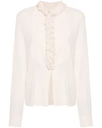 Philosophy Di Lorenzo Serafini Semi-transparente Bluse mit Rüschendetail Rosa