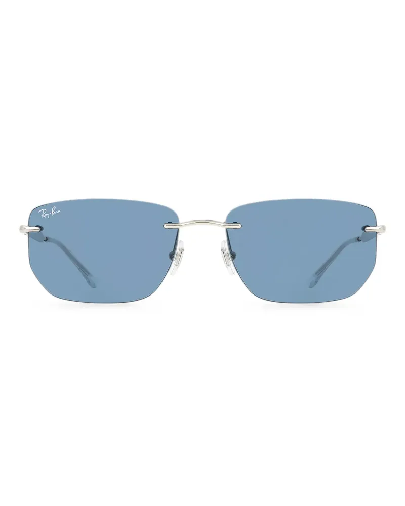 Ray Ban Rahmenlose Sonnenbrille mit eckigen Gläsern - Silber Silber