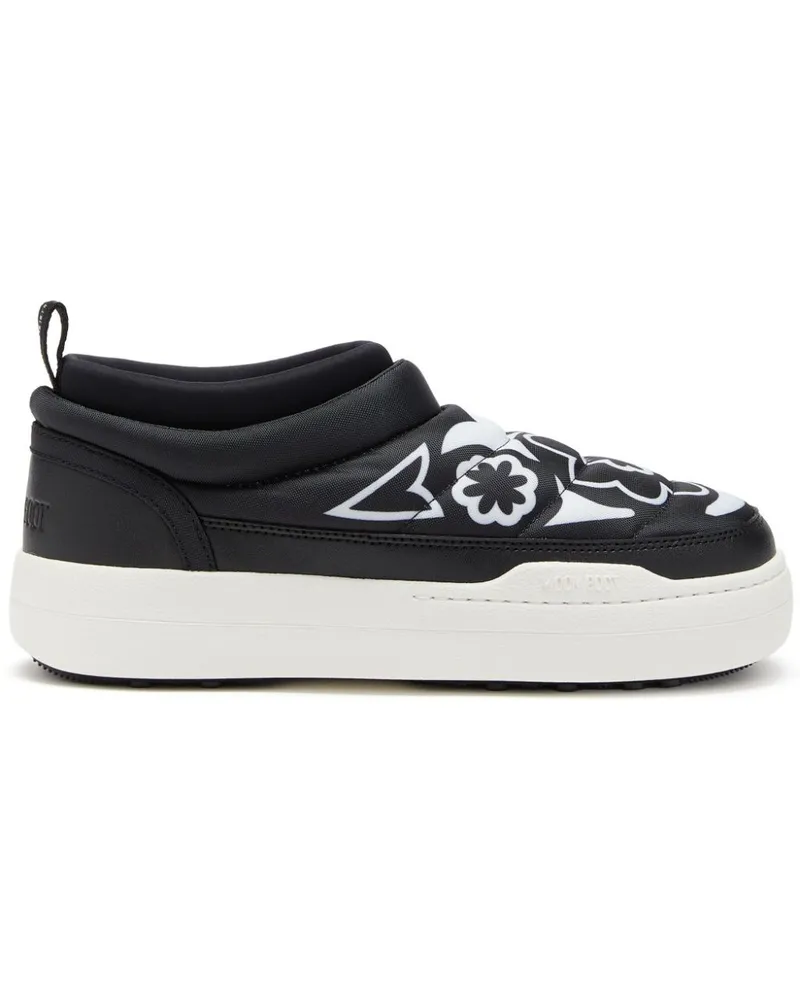 Moon Boot Park Sneakers mit Print - Schwarz Schwarz