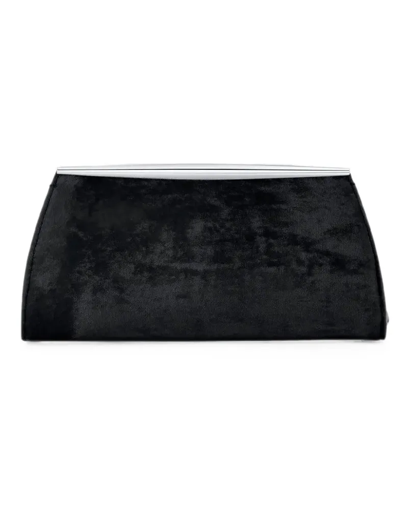 Tyler Ellis Suzannah Clutch aus Crushed-Samt - Schwarz Schwarz