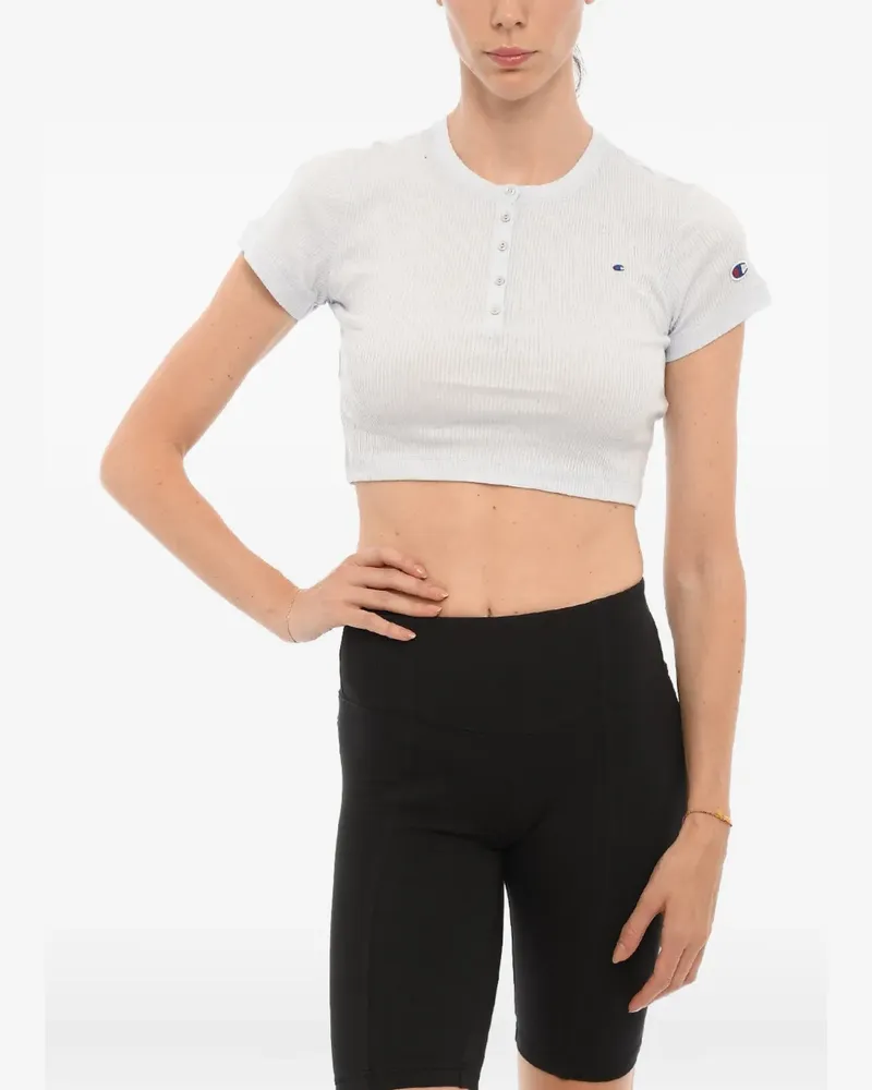 Champion Geripptes T-Shirt - Blau Blau