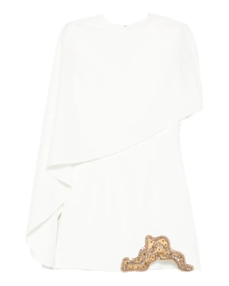 Rachel Gilbert Amari cape-detail mini dress - Nude Nude