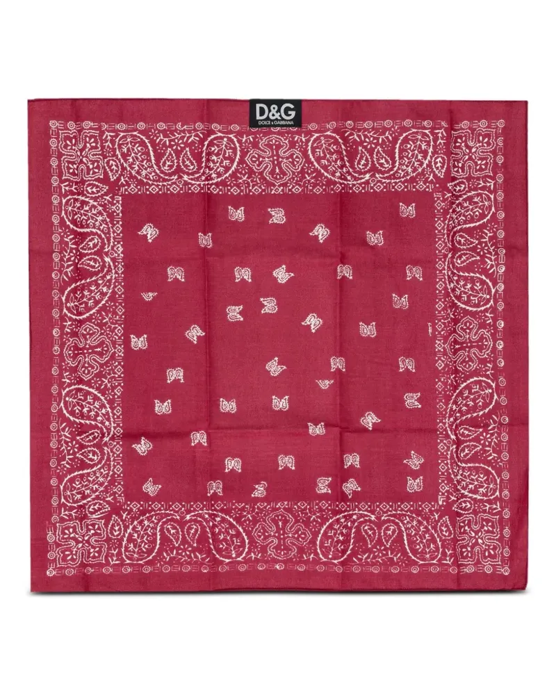 Dolce & Gabbana Halstuch mit Paisley-Print - Rot Rot