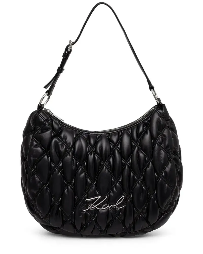 Karl Lagerfeld K/Signature Quilt Schultertasche - Schwarz Schwarz