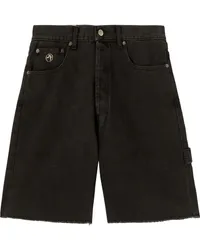 AMBUSH Jeans-Shorts mit offenem Saum Schwarz