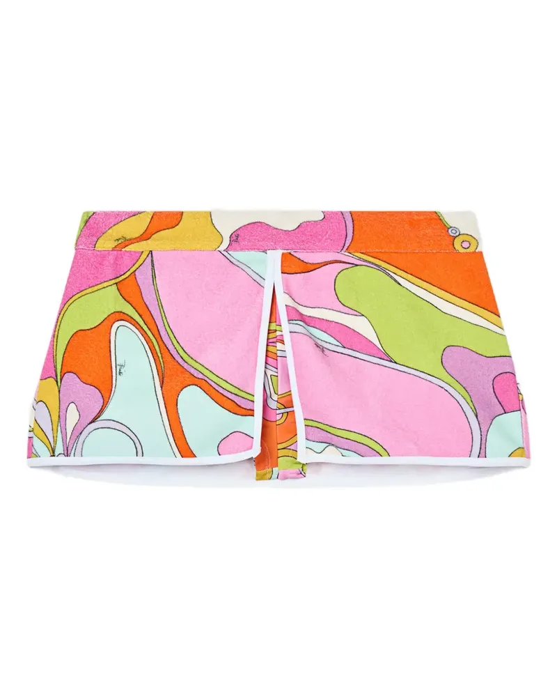 Emilio Pucci Shorts aus Baumwoll-Frottee mit Orchideen-Print - Rosa Rosa