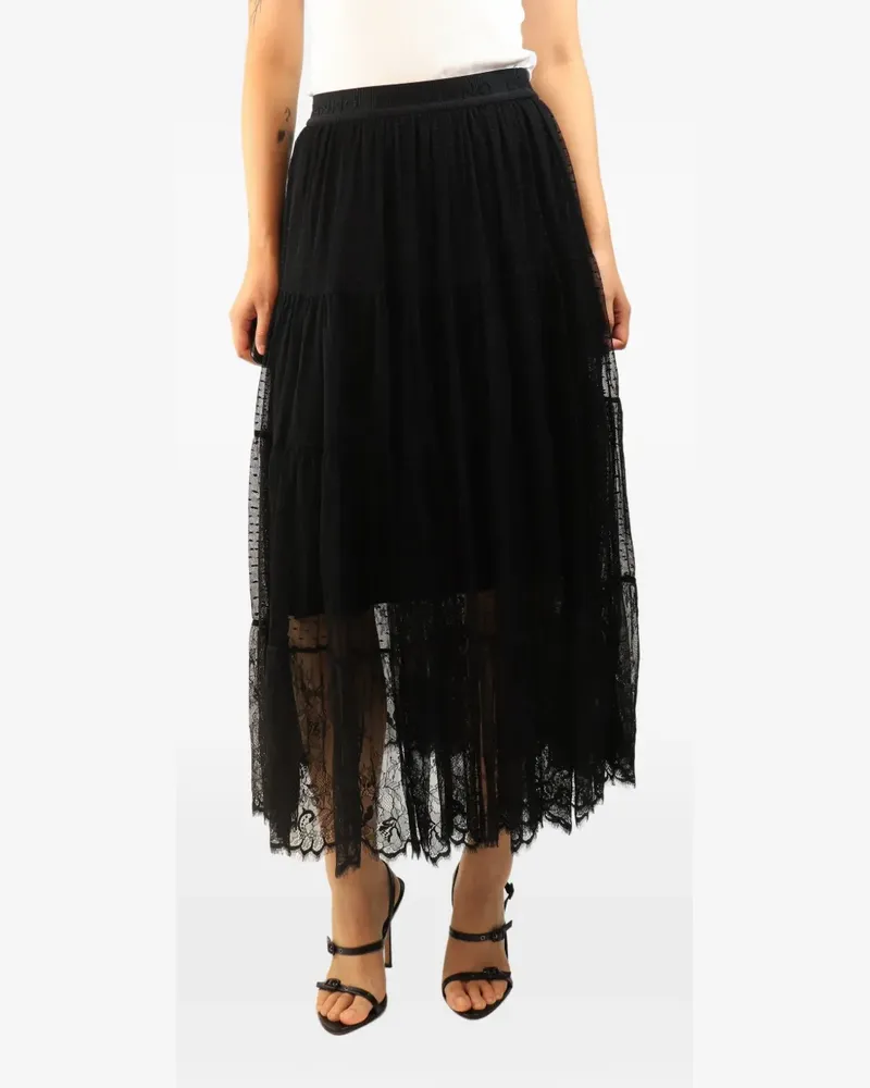 Ermanno Scervino tiered tulle midi skirt - Schwarz Schwarz