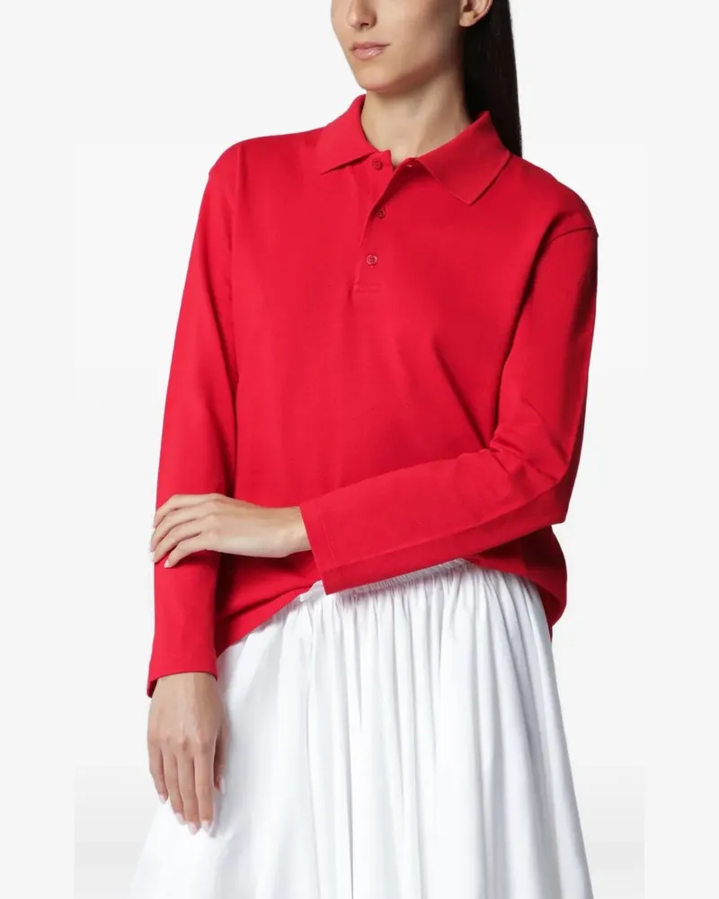 Flore Flore Diana long-sleeve polo top - Rot Rot