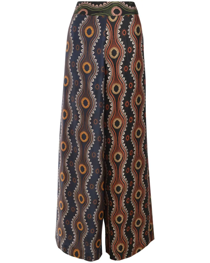 Biyan Fume Seidenhose - Blau Blau