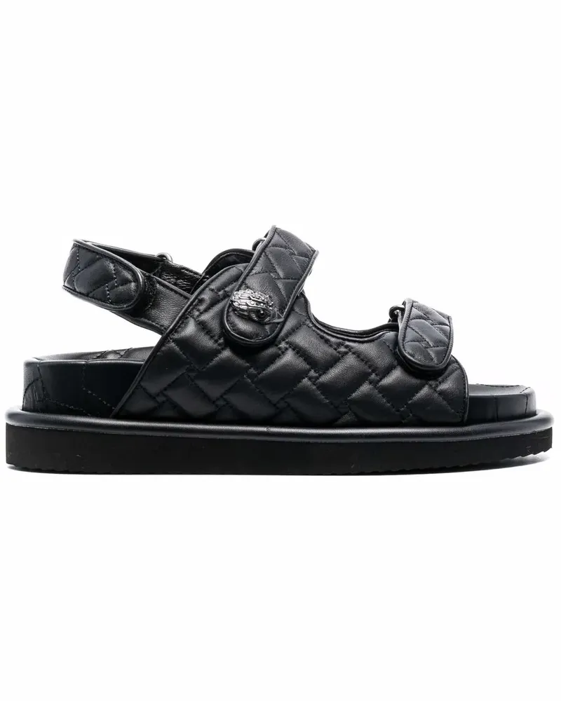 Kurt Geiger Gesteppte Sandalen mit Klettverschluss - Schwarz Schwarz