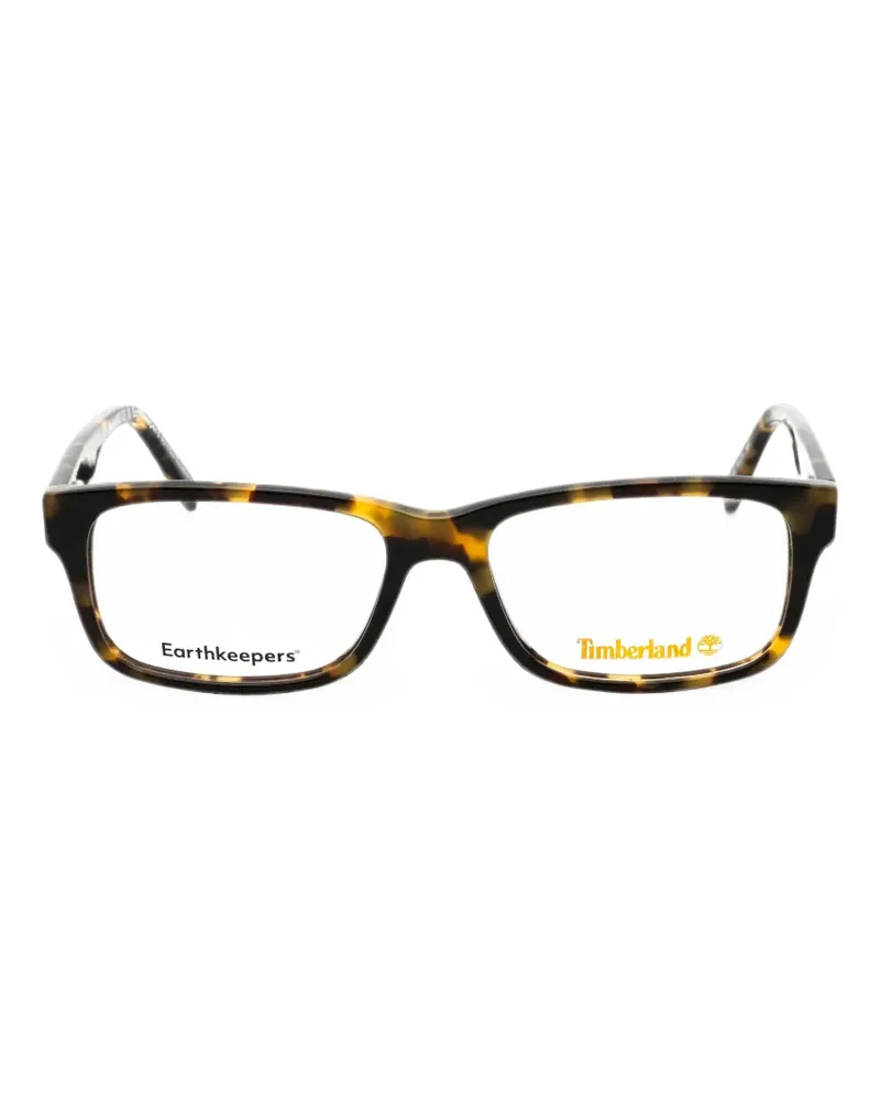 Timberland tortoiseshell-effect rectangle-frame glasses - Braun Braun